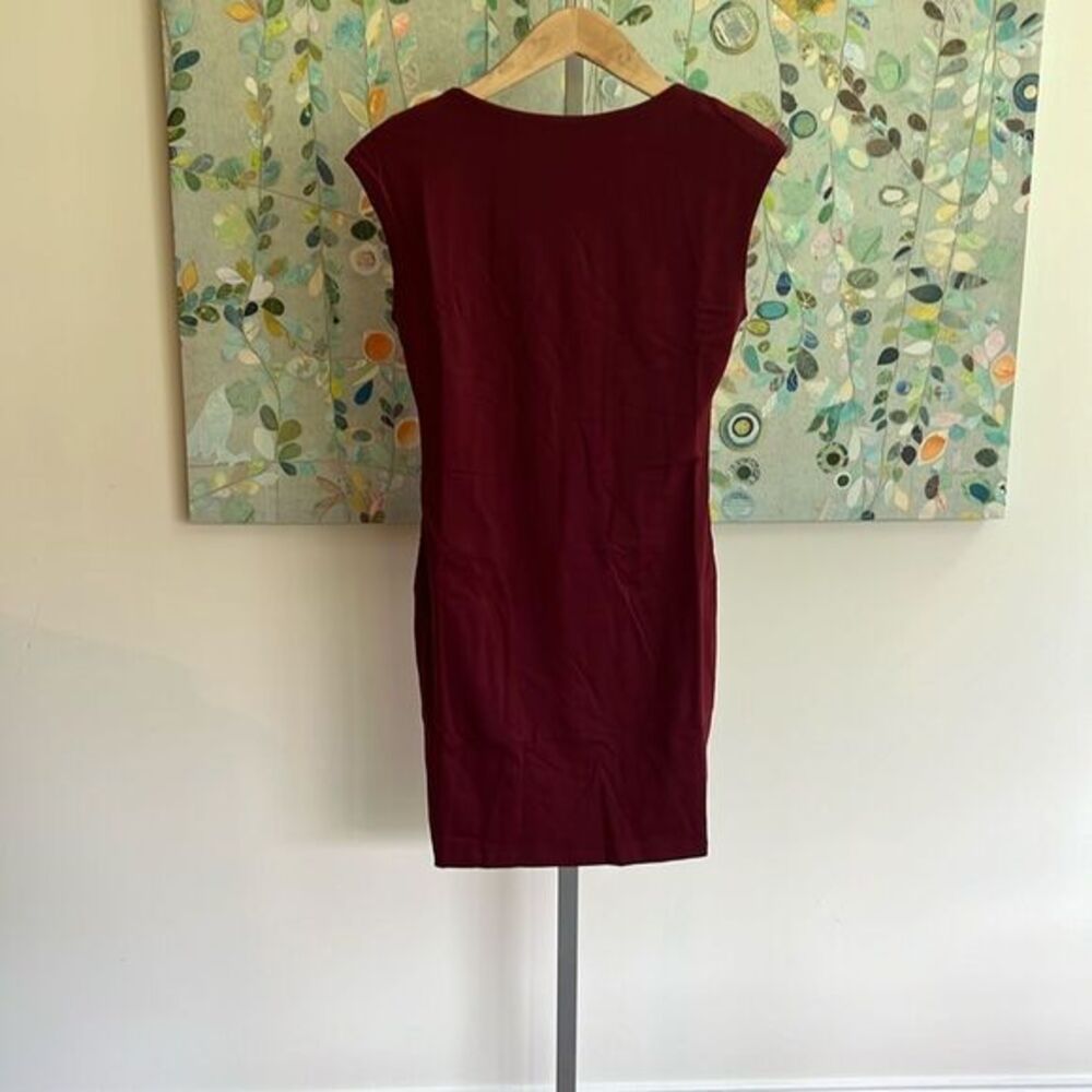 NWT Susana Monaco Open Back Mini Dress Oxblood Women's Size Medium Bodycon - Picture 5 of 12
